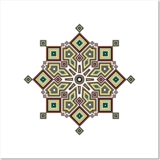 Berber Motif Mandala Posters and Art